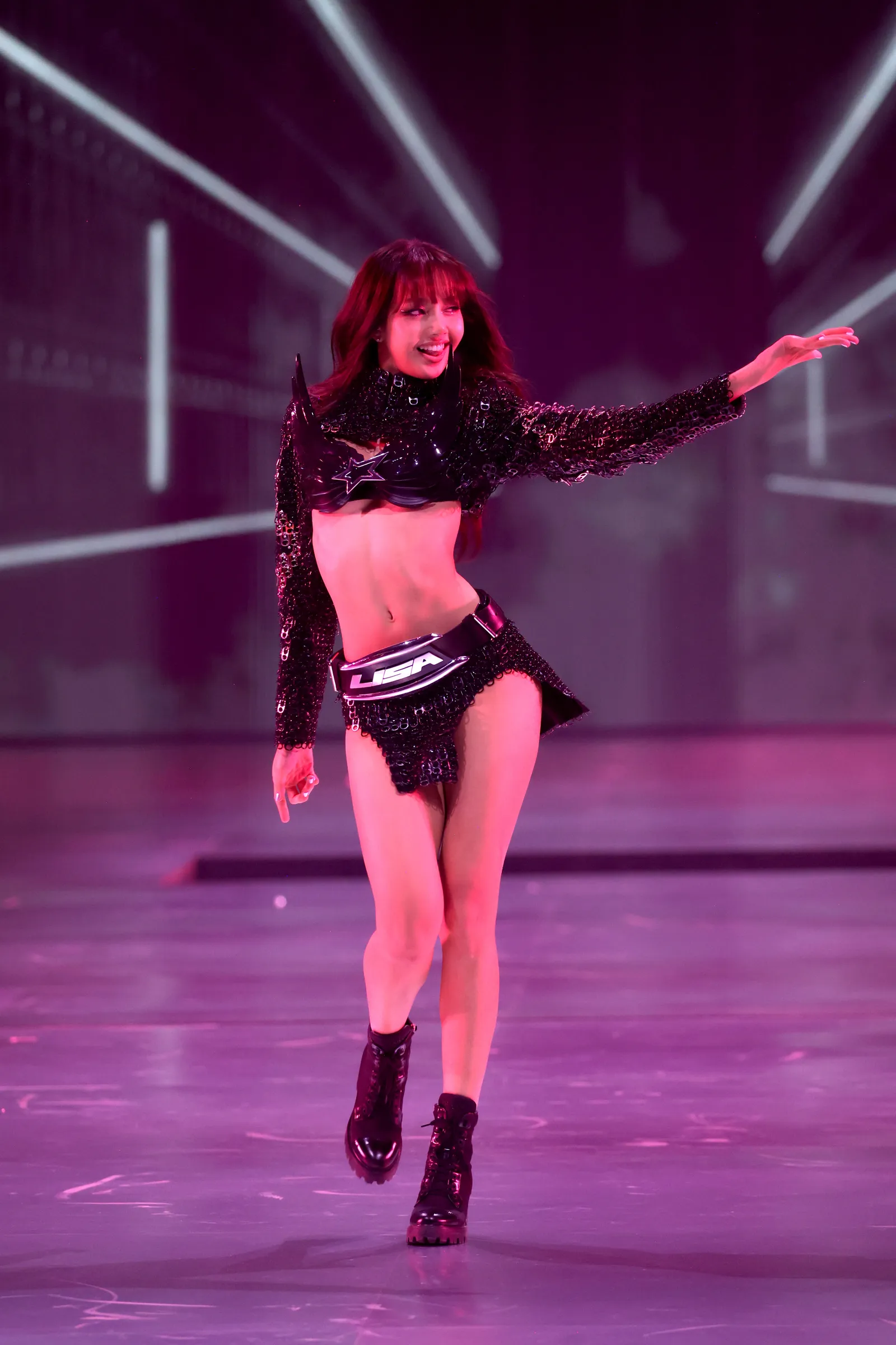 NEW YORK NEW YORK  OCTOBER 15 Lisa performs on the runway for the Victoria's Secret Fashion Show 2024 on October 15 2024...