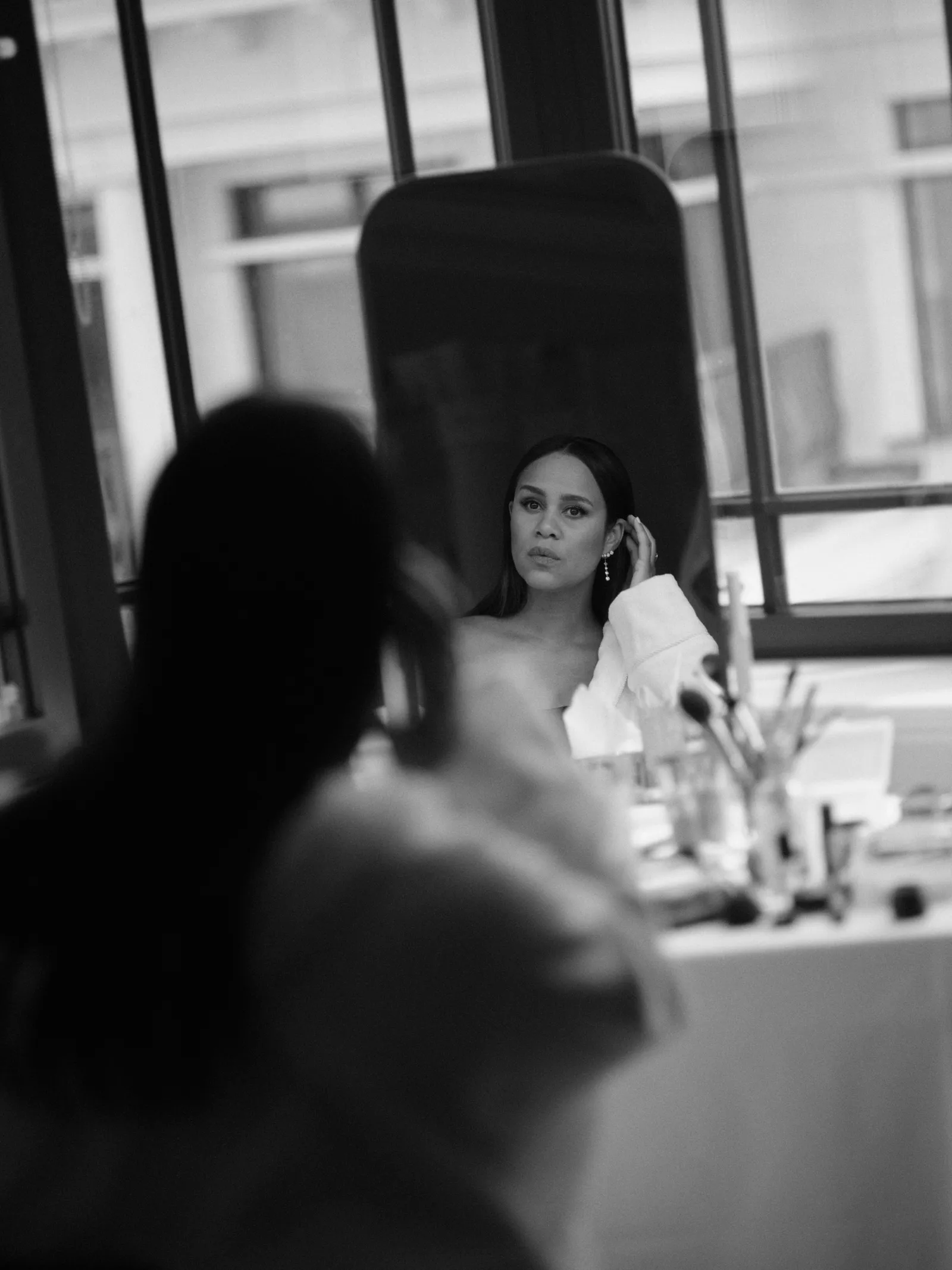 Image may contain Zawe Ashton Body Part Finger Hand Person Adult Face Head Indoors and Restaurant