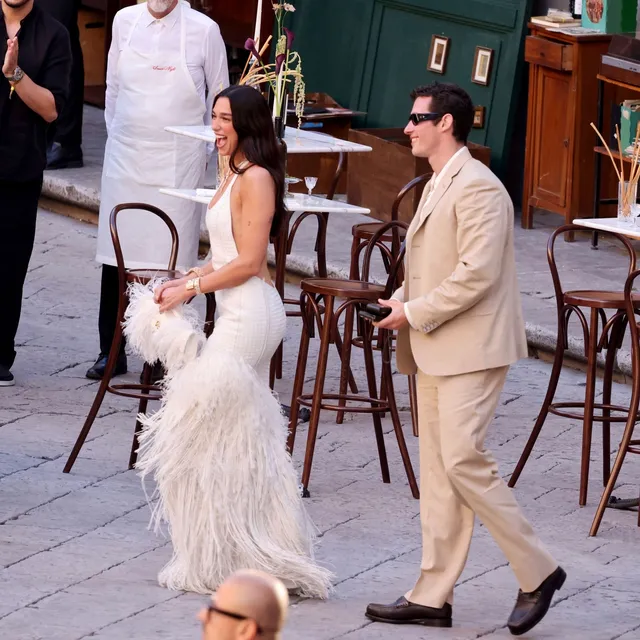 And the Bride Wore… Leather! See Dua Lipa’s First Italy Wedding Look