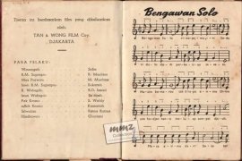 Lirik lagu "Bengawan Solo" karya legendaris Gesang Martohartono