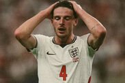 Declan Rice of England reacts