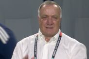 Dick Advocaat looks on emotionally