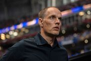 England head coach Thomas Tuchel reacts