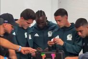 The Mexico players receiving Rolex watches