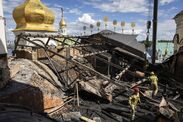 Russian Attack On Kyiv Damages Pechersk Lavra