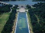 Former Olympian is arrested for allegedly vandalizing Reflecting Pool... but he claims he merely touched it