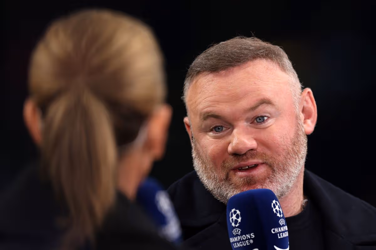 LONDON, ENGLAND - SEPTEMBER 16: Wayne Rooney, pundit for Amazon Prime during the UEFA Champions League 2025/26 League Phase MD1 match between Tottenham Hotspur and Villarreal CF at Tottenham Hotspur Stadium on September 16, 2025 in London, England. (Photo by Catherine Ivill - AMA/Getty Images)