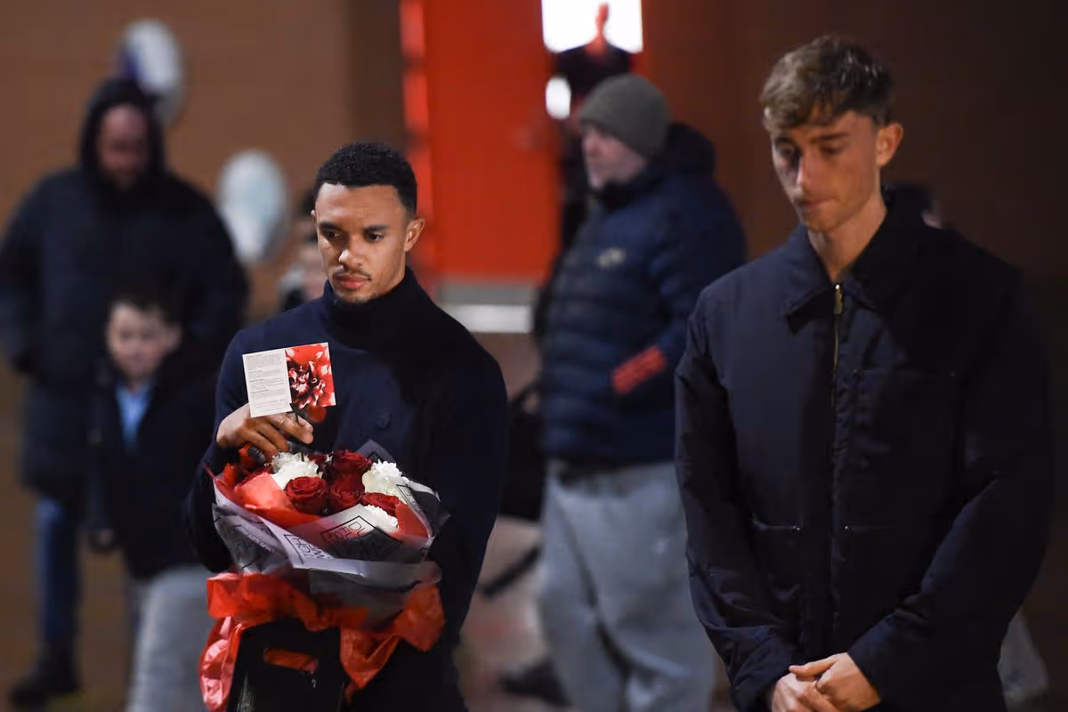 Trent Alexander-Arnold and Dean Huijsen pay tribute to Diogo Jota at Anfield